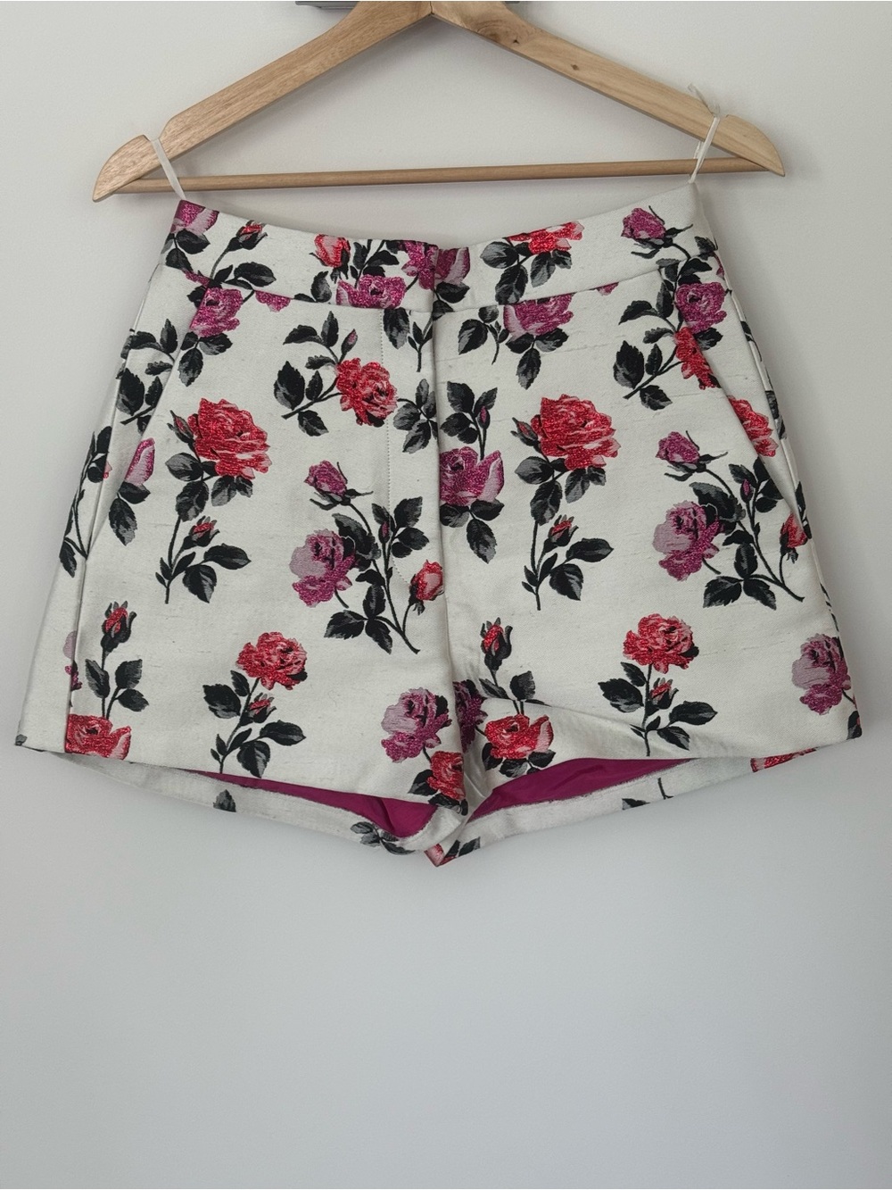 Valentino Garavani Metalic Silkblend Brocade Shorts